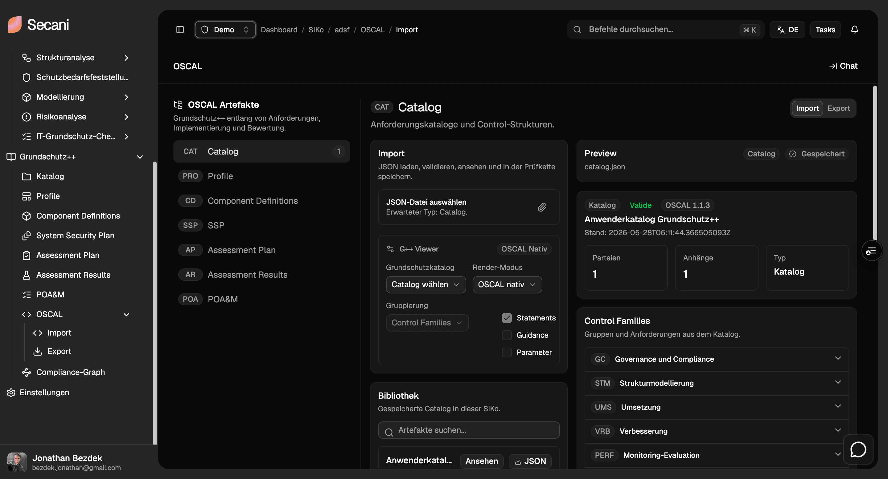 Alcance HRplus OSCAL Import Demo